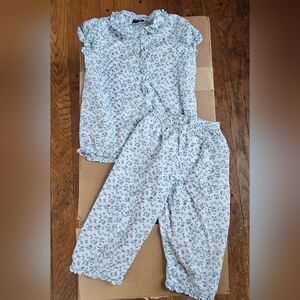 Acanthe Paris Girls 2-Piece Floral Pajama Set - Size 6